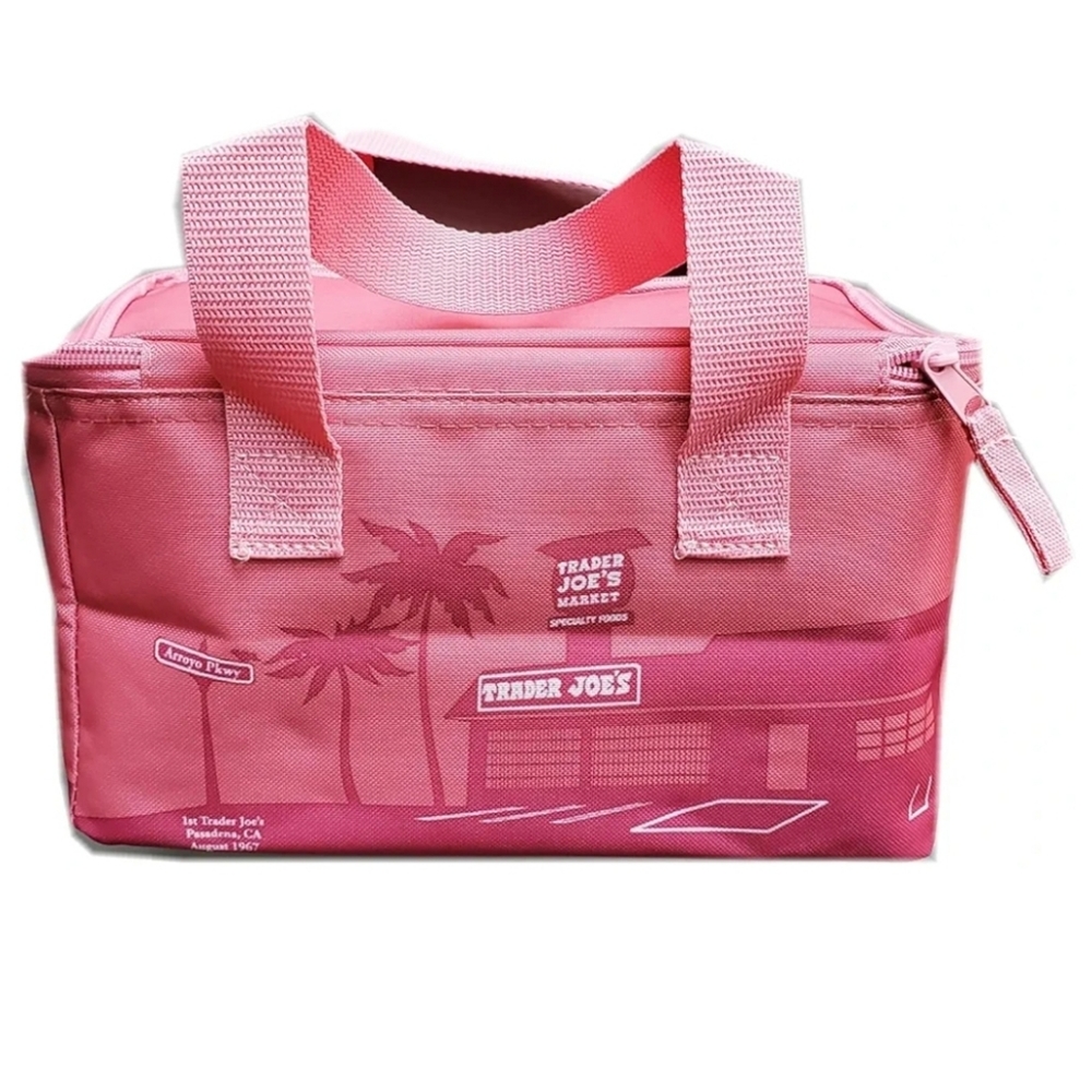 Trader Joe's Insulated Mini Tote Cold Bag Rose Pink